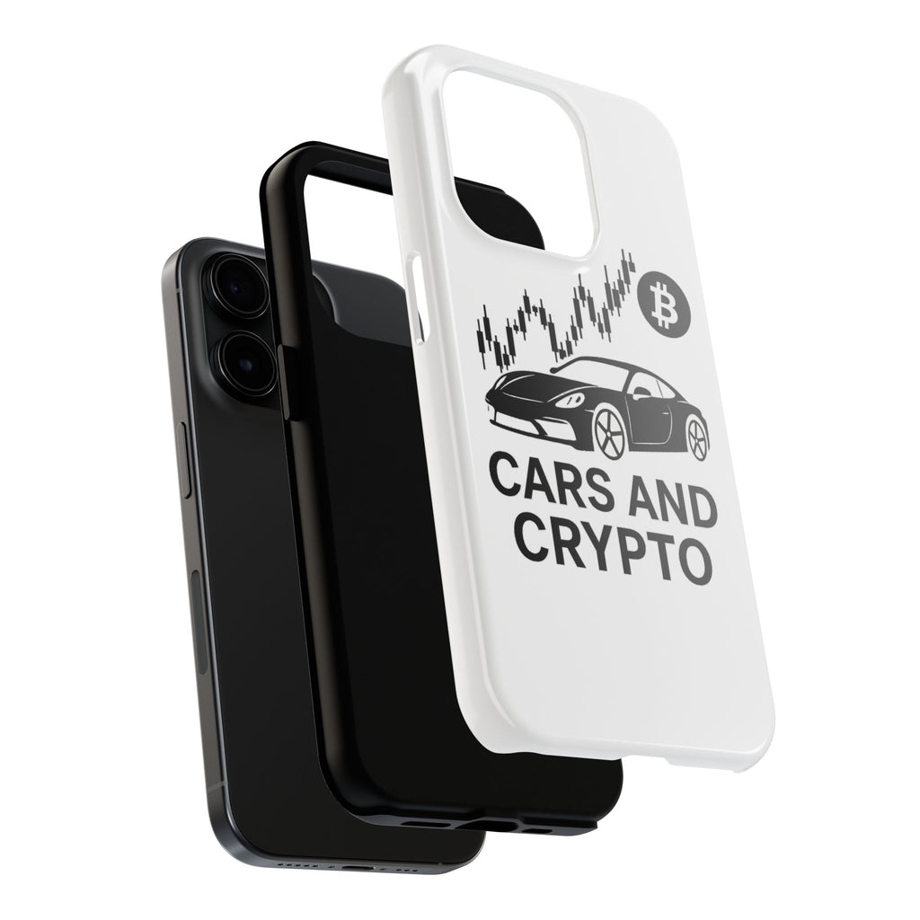 Crypto & Car Enthusiast Phone Case, Tough Cell Phone Cover, Unique Gift for Him, Cool Accessory for Car Lovers, Stylish Protection