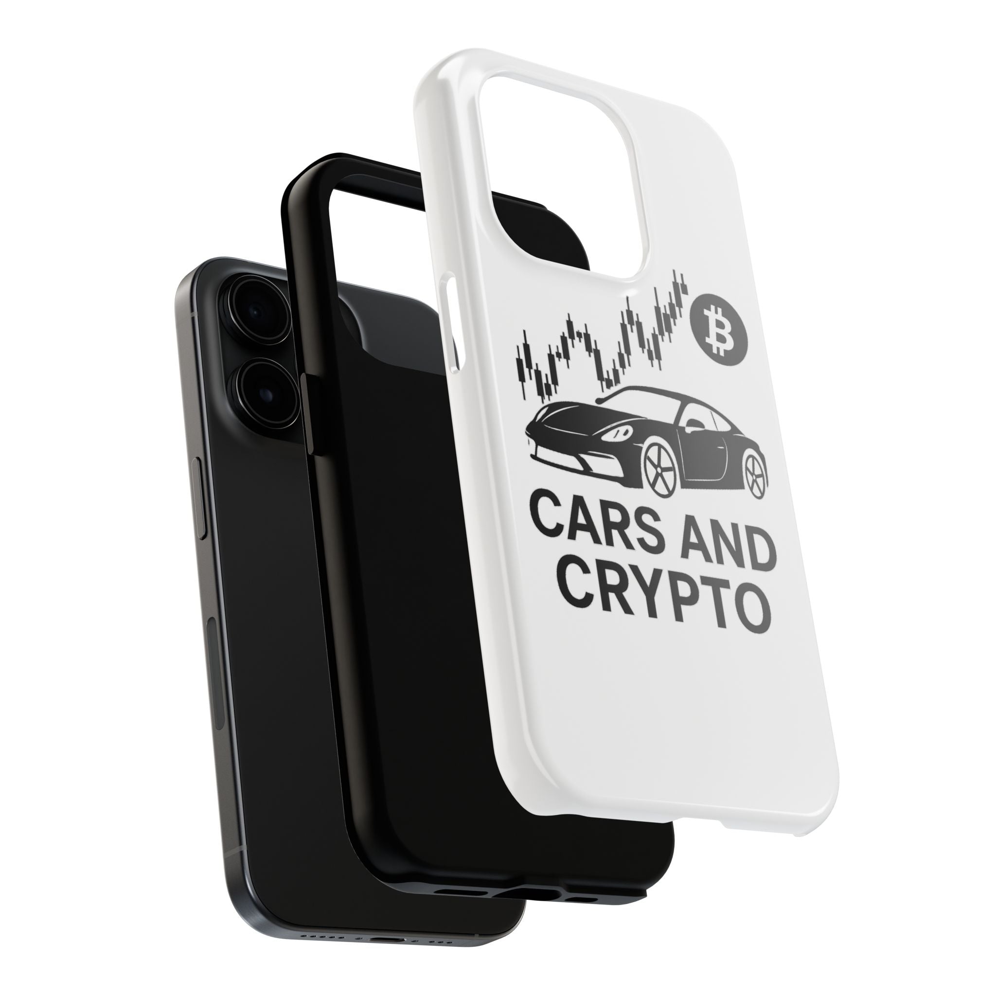 Crypto & Car Enthusiast Phone Case, Tough Cell Phone Cover, Unique Gift for Him, Cool Accessory for Car Lovers, Stylish Protection