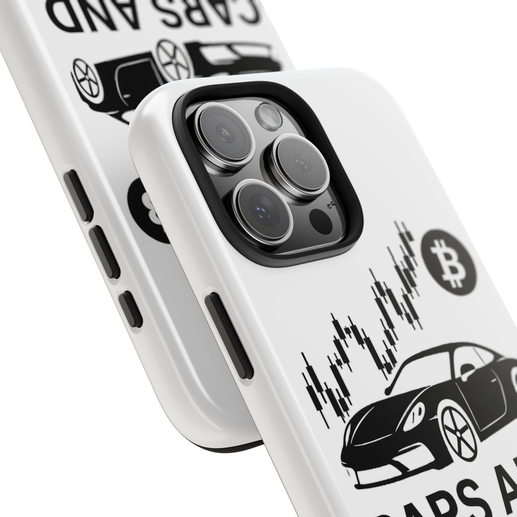 Crypto & Car Enthusiast Phone Case, Tough Cell Phone Cover, Unique Gift for Him, Cool Accessory for Car Lovers, Stylish Protection