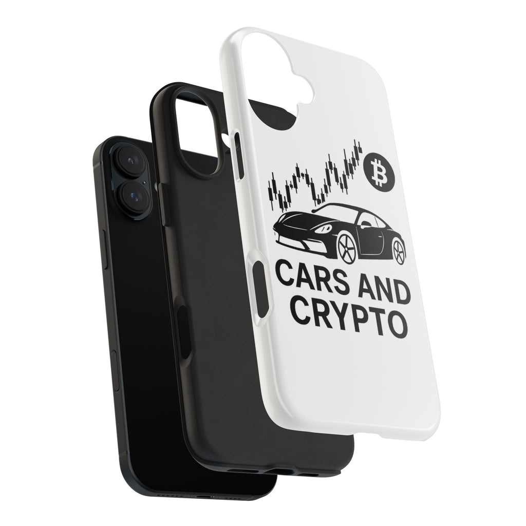 Crypto & Car Enthusiast Phone Case, Tough Cell Phone Cover, Unique Gift for Him, Cool Accessory for Car Lovers, Stylish Protection