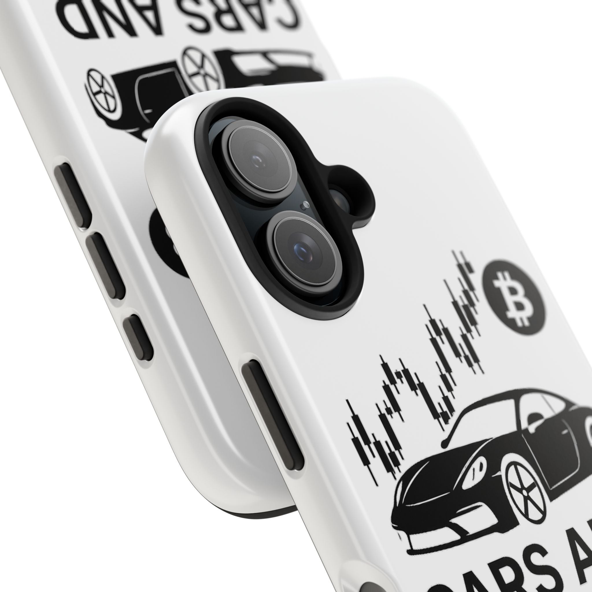 Crypto & Car Enthusiast Phone Case, Tough Cell Phone Cover, Unique Gift for Him, Cool Accessory for Car Lovers, Stylish Protection
