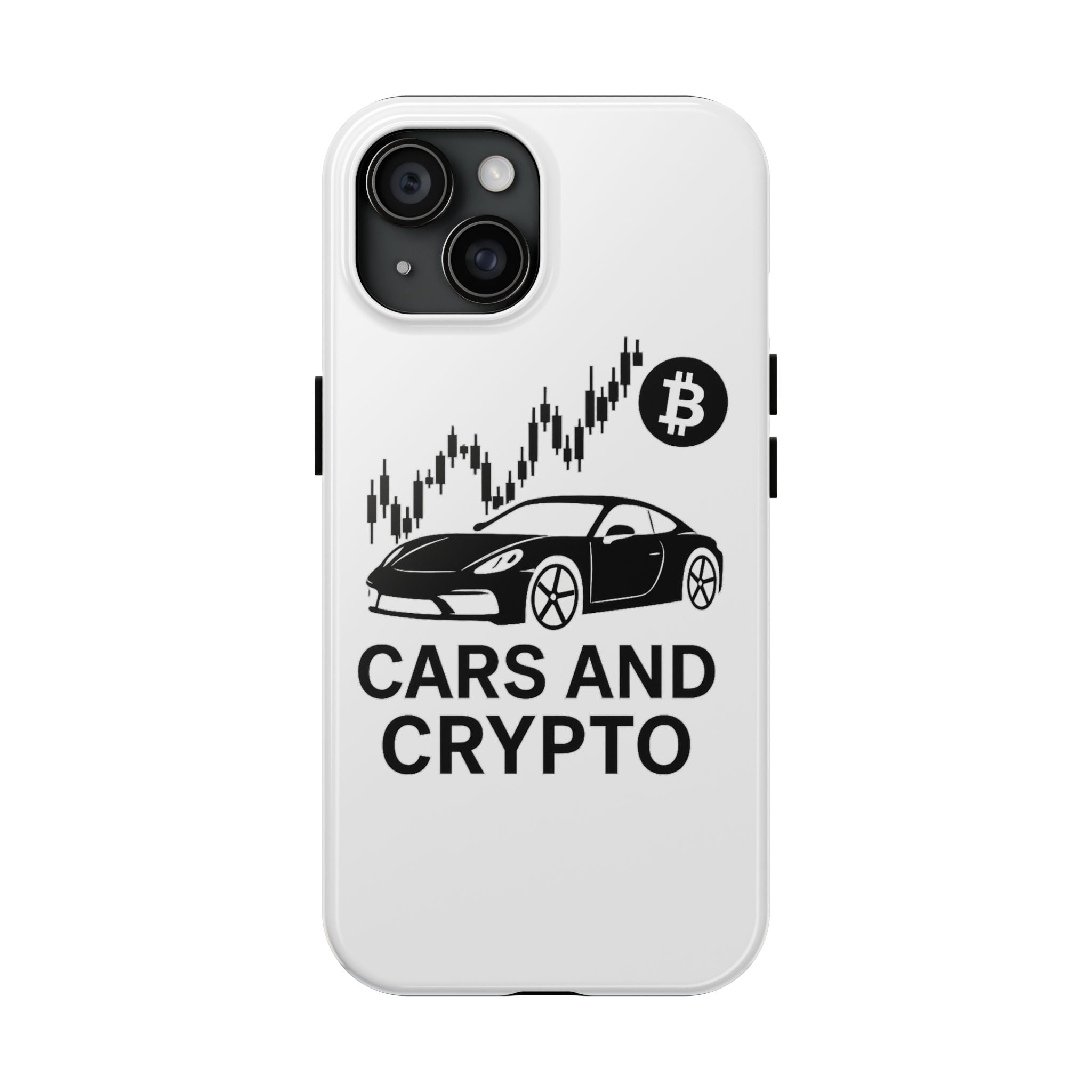 Crypto & Car Enthusiast Phone Case, Tough Cell Phone Cover, Unique Gift for Him, Cool Accessory for Car Lovers, Stylish Protection