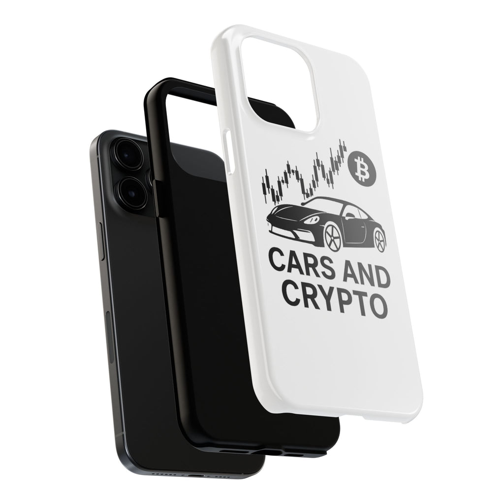 Crypto & Car Enthusiast Phone Case, Tough Cell Phone Cover, Unique Gift for Him, Cool Accessory for Car Lovers, Stylish Protection