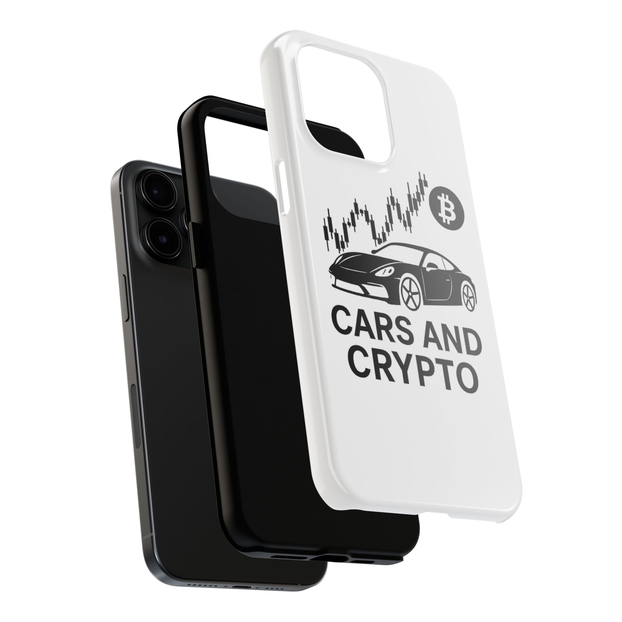 Crypto & Car Enthusiast Phone Case, Tough Cell Phone Cover, Unique Gift for Him, Cool Accessory for Car Lovers, Stylish Protection