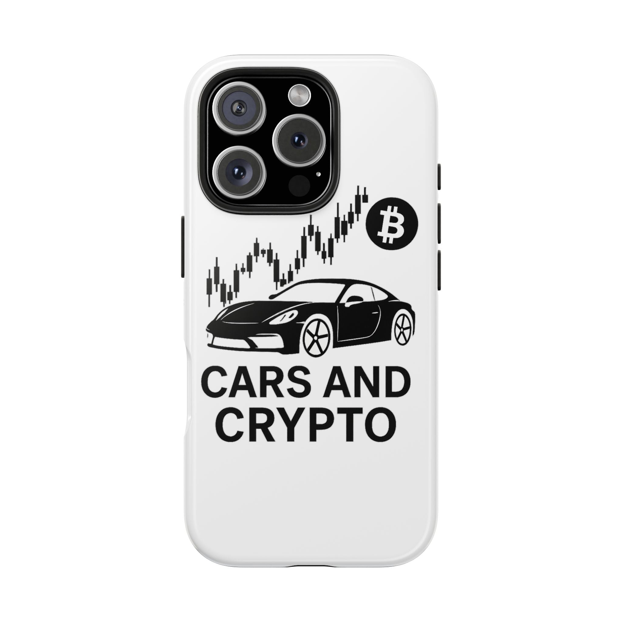 Crypto & Car Enthusiast Phone Case, Tough Cell Phone Cover, Unique Gift for Him, Cool Accessory for Car Lovers, Stylish Protection