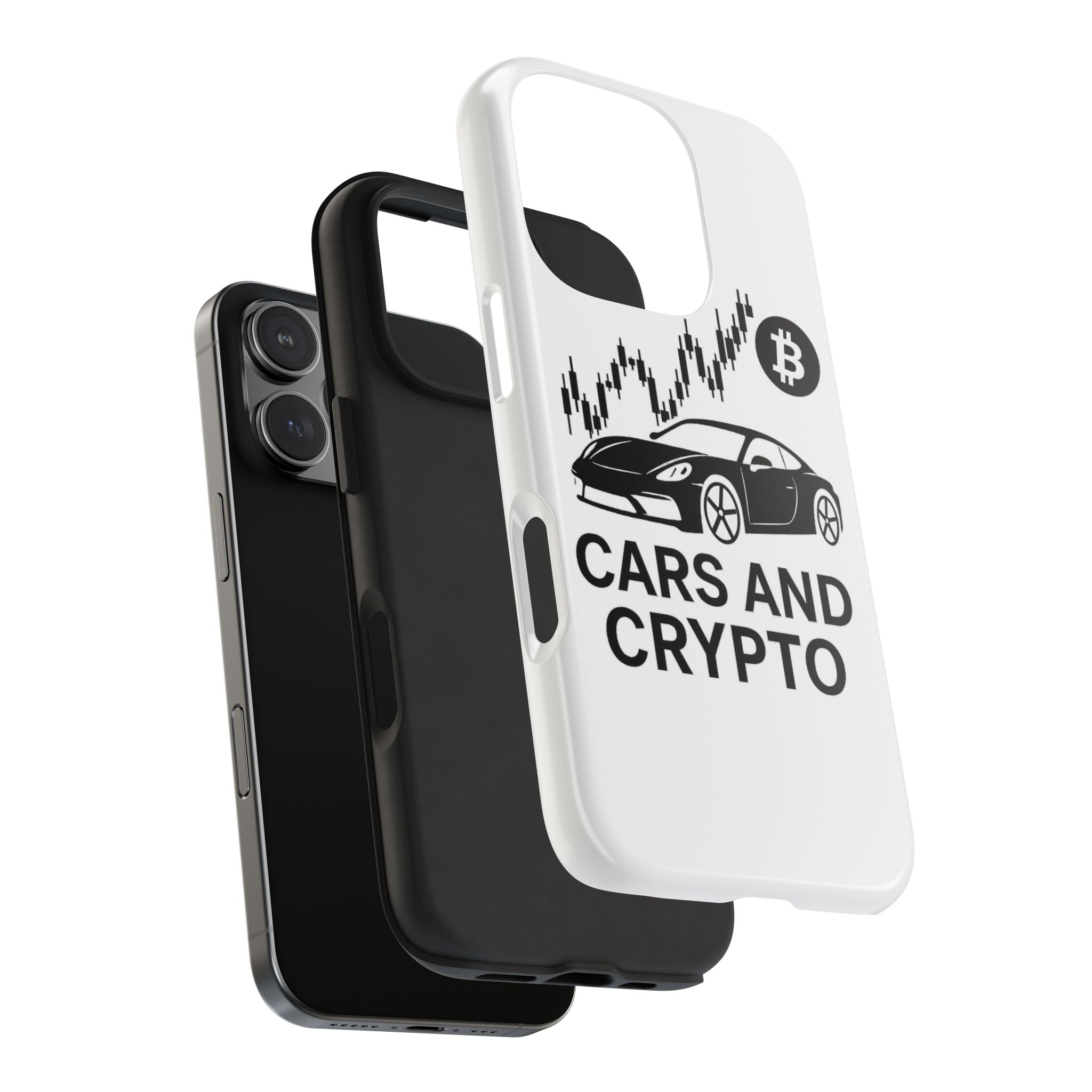 Crypto & Car Enthusiast Phone Case, Tough Cell Phone Cover, Unique Gift for Him, Cool Accessory for Car Lovers, Stylish Protection