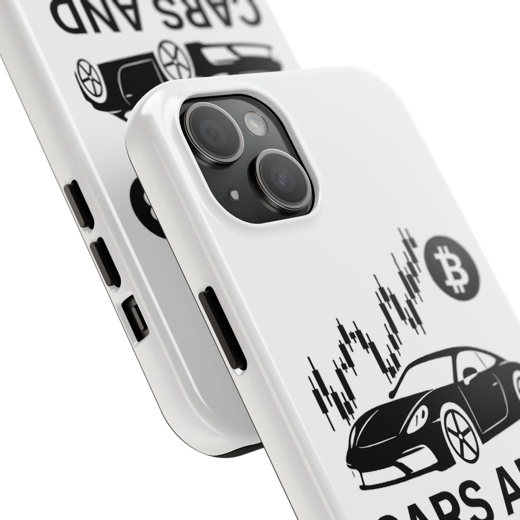 Crypto & Car Enthusiast Phone Case, Tough Cell Phone Cover, Unique Gift for Him, Cool Accessory for Car Lovers, Stylish Protection