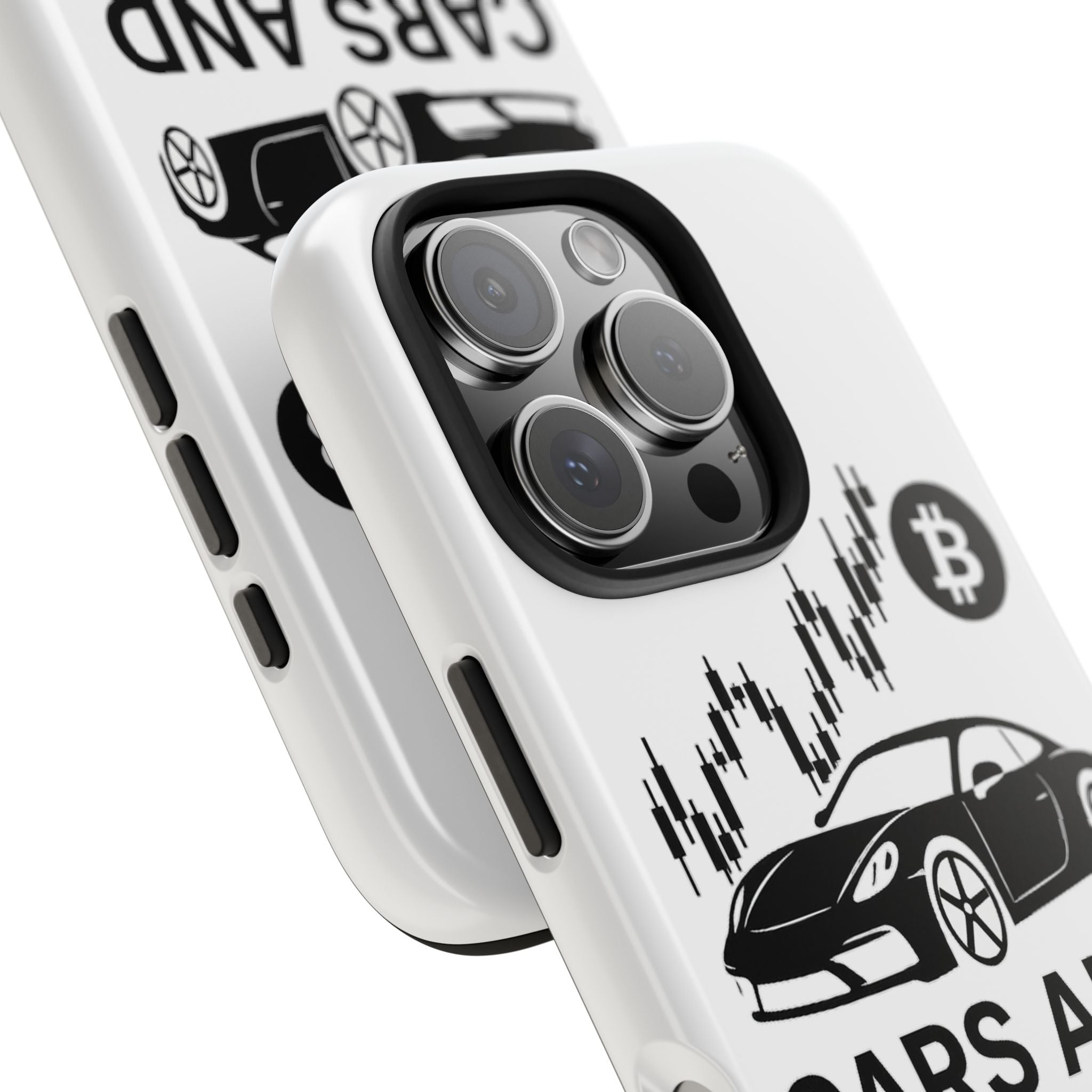 Crypto & Car Enthusiast Phone Case, Tough Cell Phone Cover, Unique Gift for Him, Cool Accessory for Car Lovers, Stylish Protection