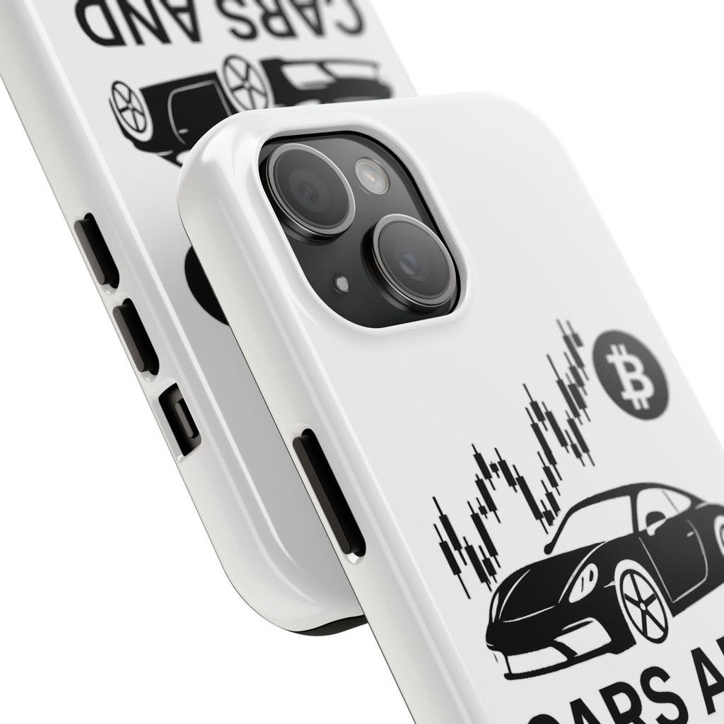 Crypto & Car Enthusiast Phone Case, Tough Cell Phone Cover, Unique Gift for Him, Cool Accessory for Car Lovers, Stylish Protection
