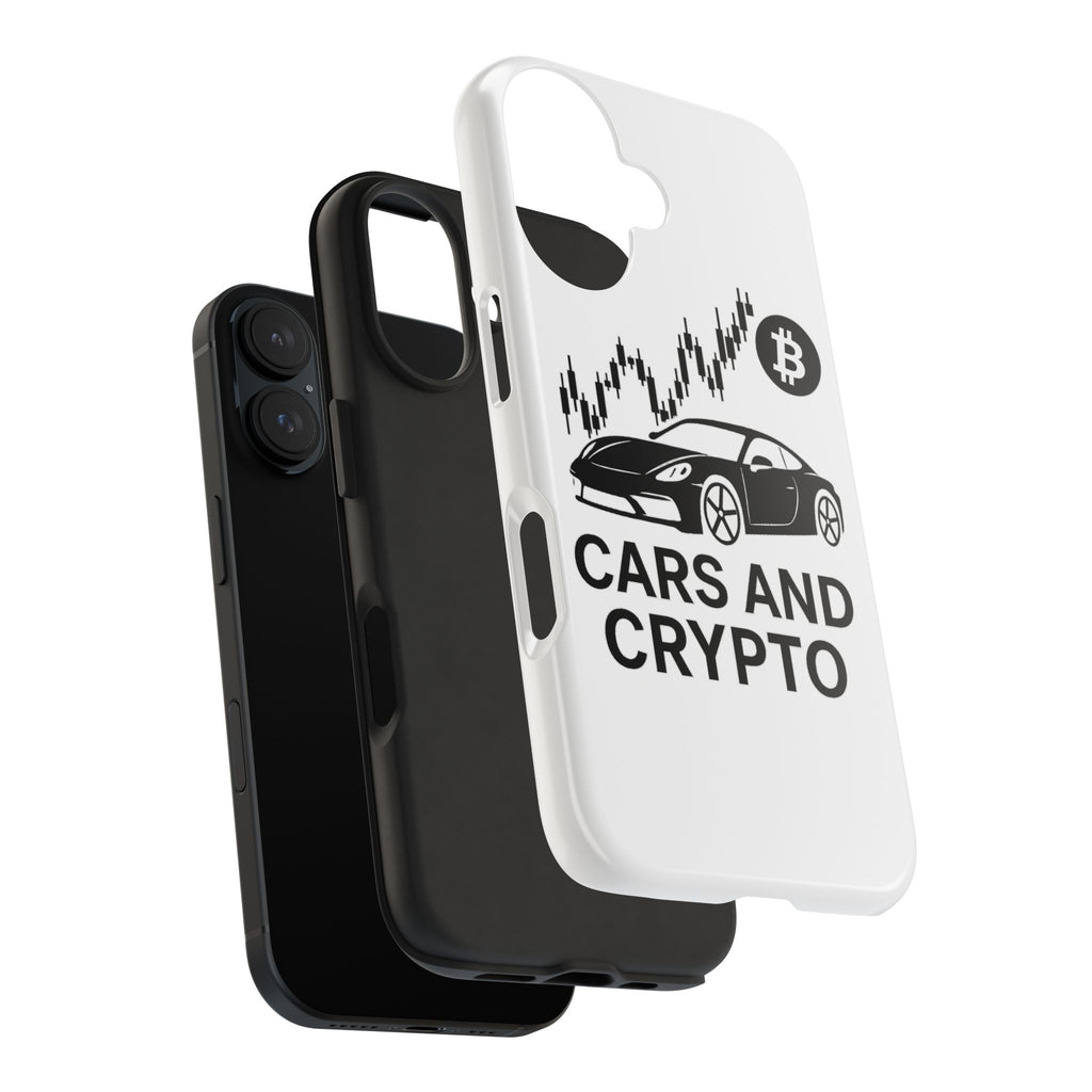 Crypto & Car Enthusiast Phone Case, Tough Cell Phone Cover, Unique Gift for Him, Cool Accessory for Car Lovers, Stylish Protection