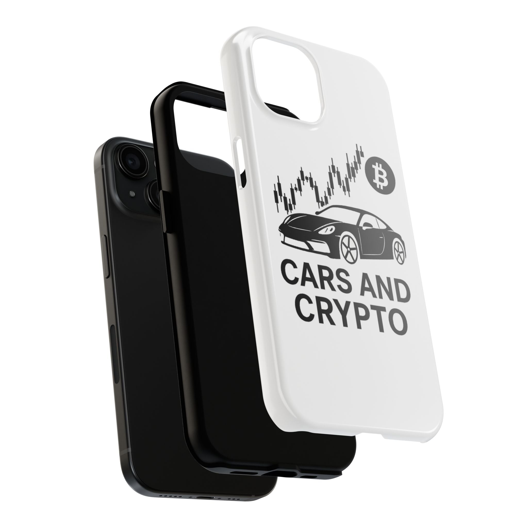 Crypto & Car Enthusiast Phone Case, Tough Cell Phone Cover, Unique Gift for Him, Cool Accessory for Car Lovers, Stylish Protection