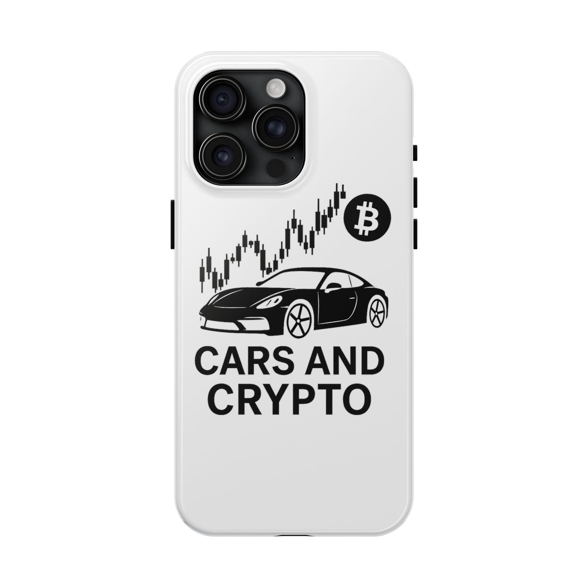 Crypto & Car Enthusiast Phone Case, Tough Cell Phone Cover, Unique Gift for Him, Cool Accessory for Car Lovers, Stylish Protection