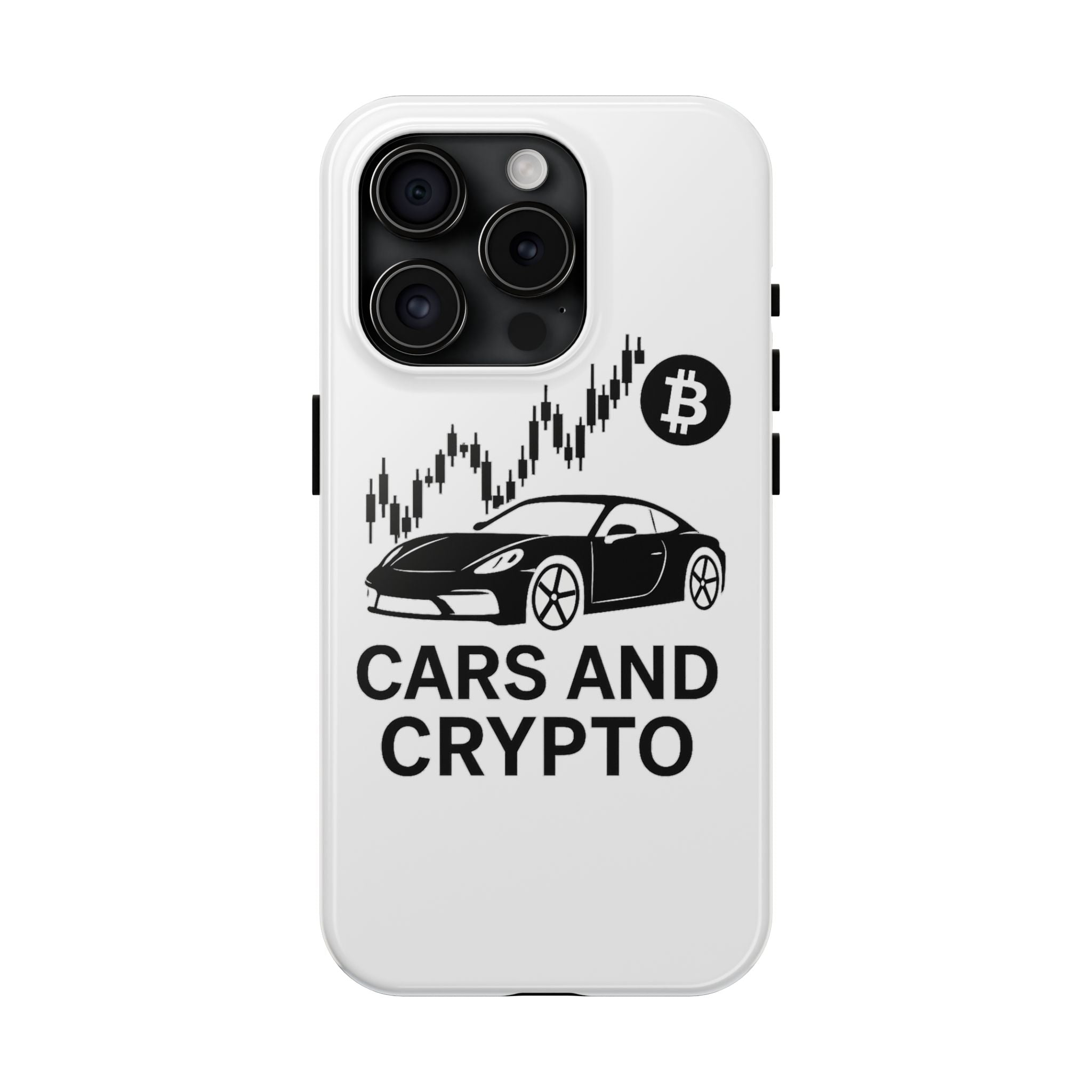 Crypto & Car Enthusiast Phone Case, Tough Cell Phone Cover, Unique Gift for Him, Cool Accessory for Car Lovers, Stylish Protection