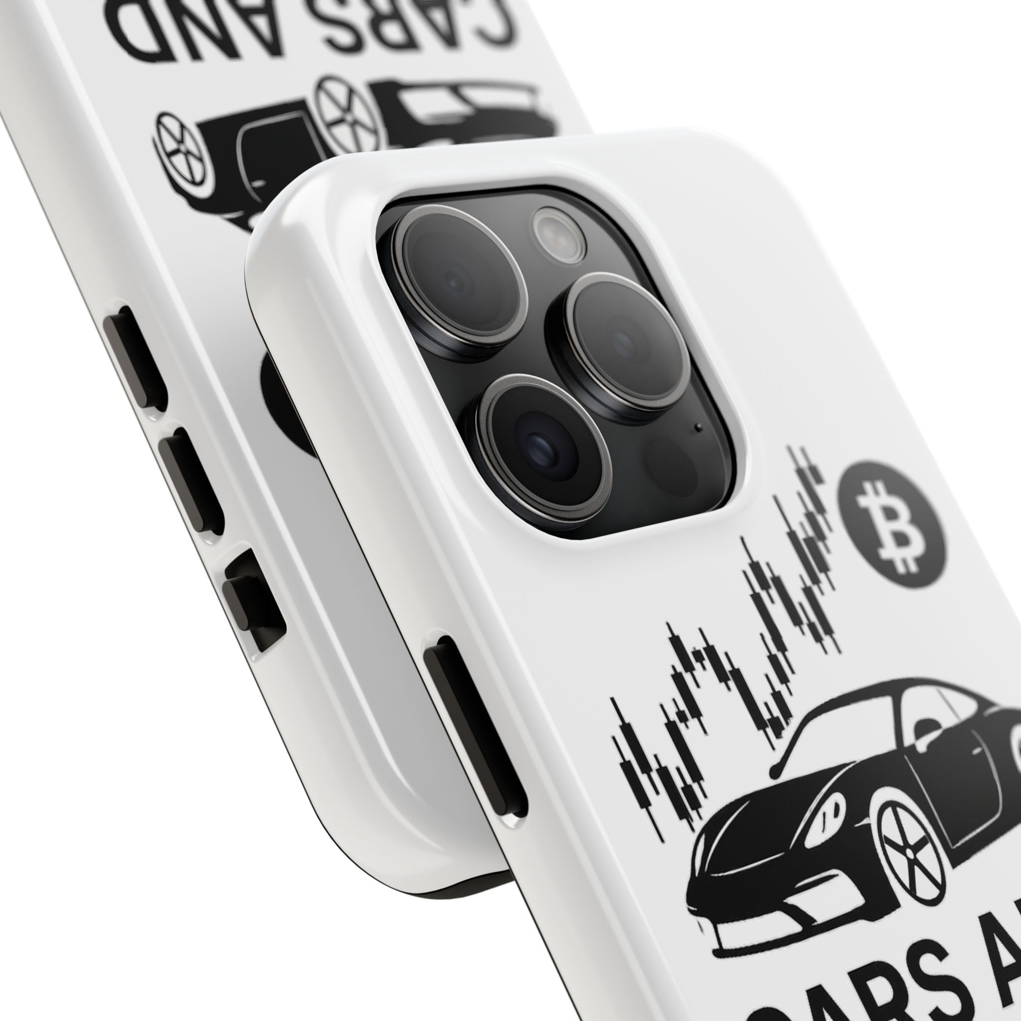 Crypto & Car Enthusiast Phone Case, Tough Cell Phone Cover, Unique Gift for Him, Cool Accessory for Car Lovers, Stylish Protection