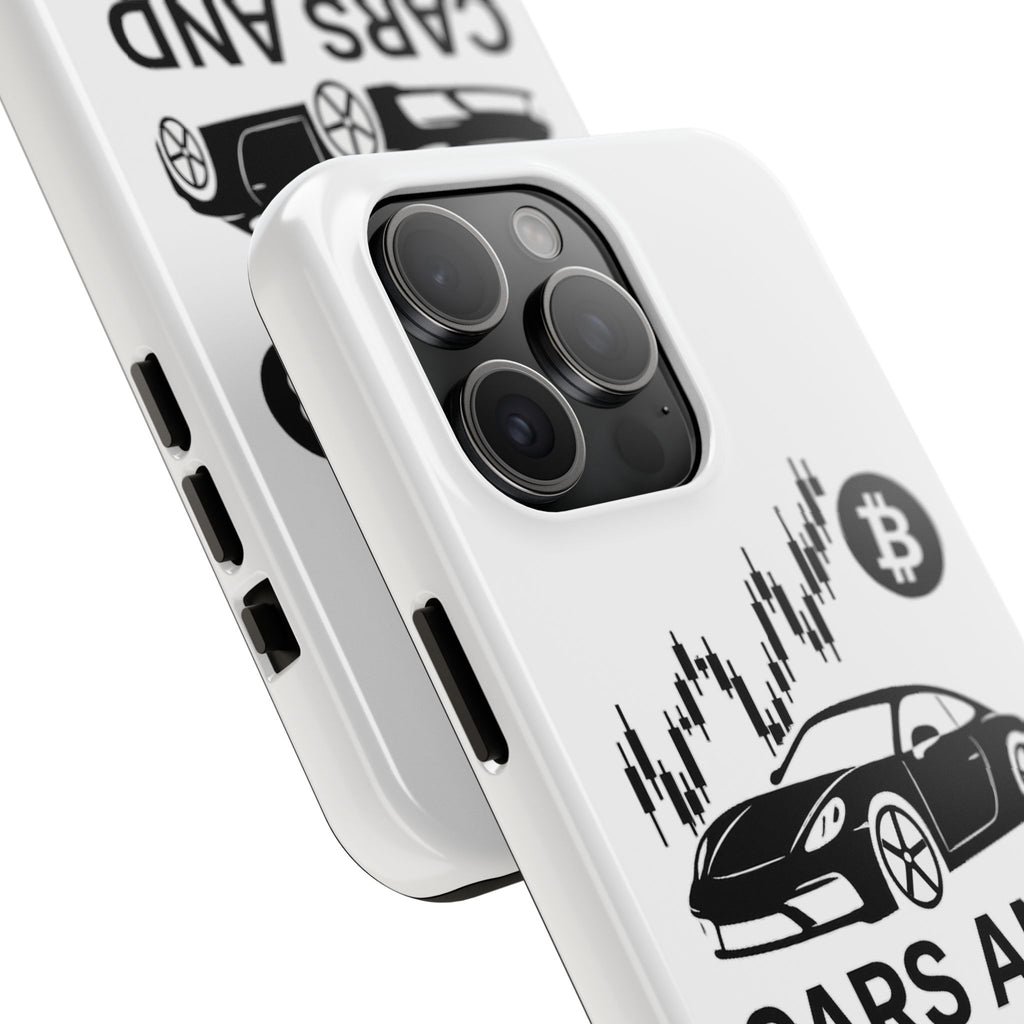 Crypto & Car Enthusiast Phone Case, Tough Cell Phone Cover, Unique Gift for Him, Cool Accessory for Car Lovers, Stylish Protection