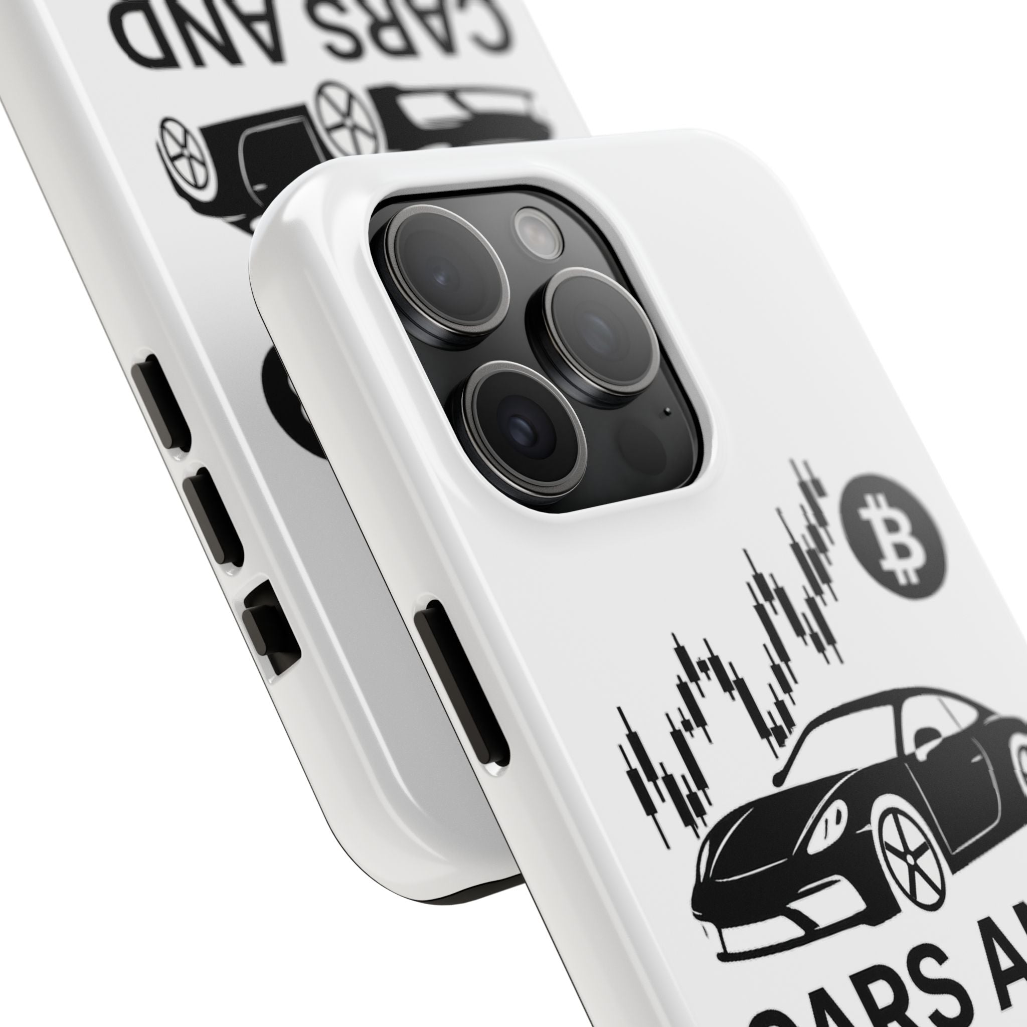 Crypto & Car Enthusiast Phone Case, Tough Cell Phone Cover, Unique Gift for Him, Cool Accessory for Car Lovers, Stylish Protection