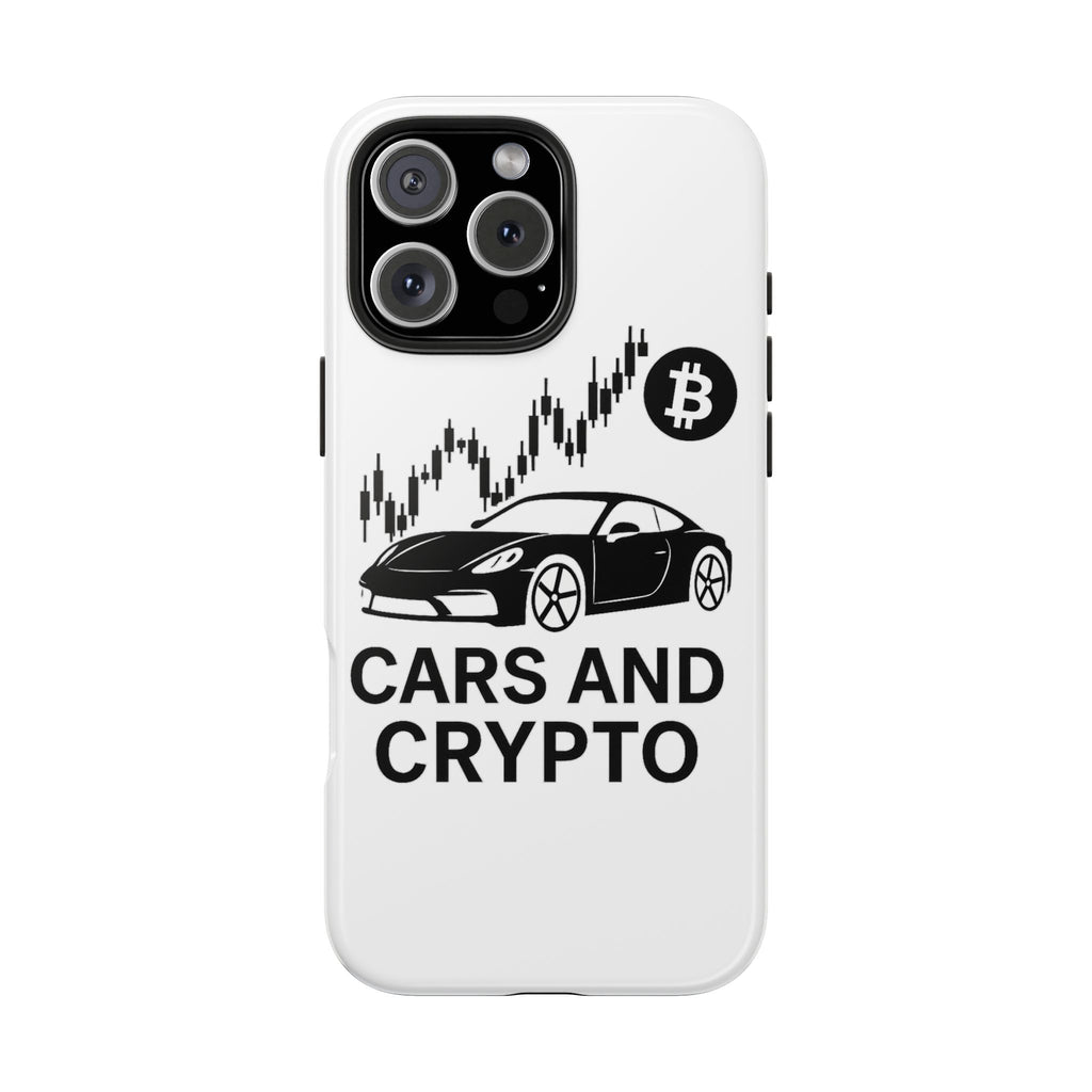 Crypto & Car Enthusiast Phone Case, Tough Cell Phone Cover, Unique Gift for Him, Cool Accessory for Car Lovers, Stylish Protection