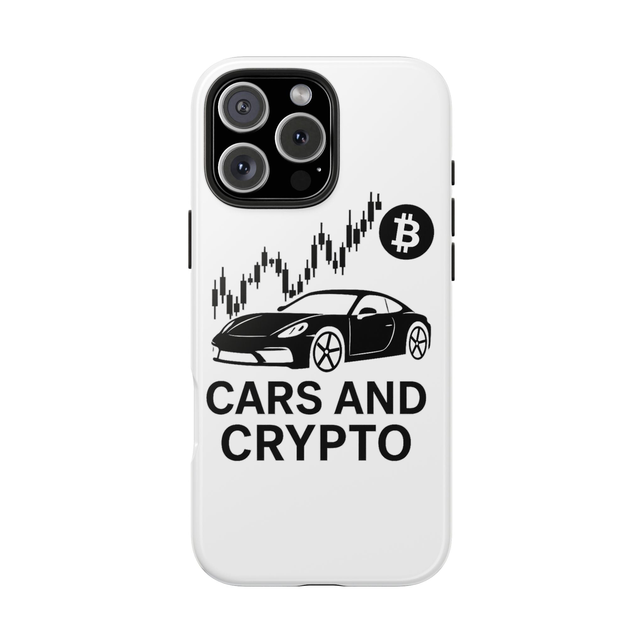 Crypto & Car Enthusiast Phone Case, Tough Cell Phone Cover, Unique Gift for Him, Cool Accessory for Car Lovers, Stylish Protection